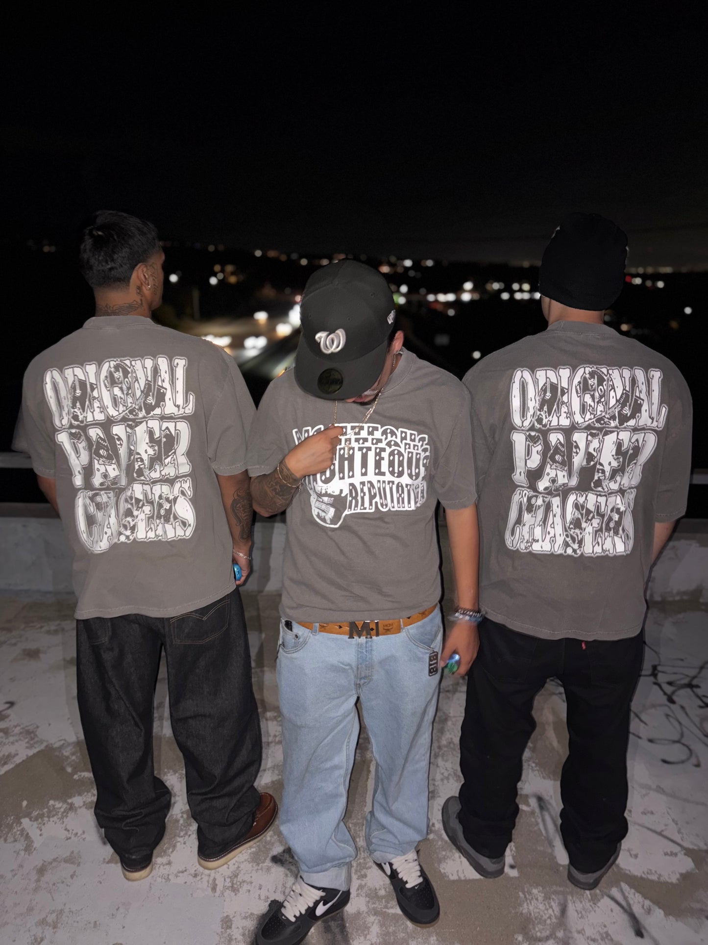 “ORIGINAL PAPER CHASERS” CEMENT T-SHIRT
