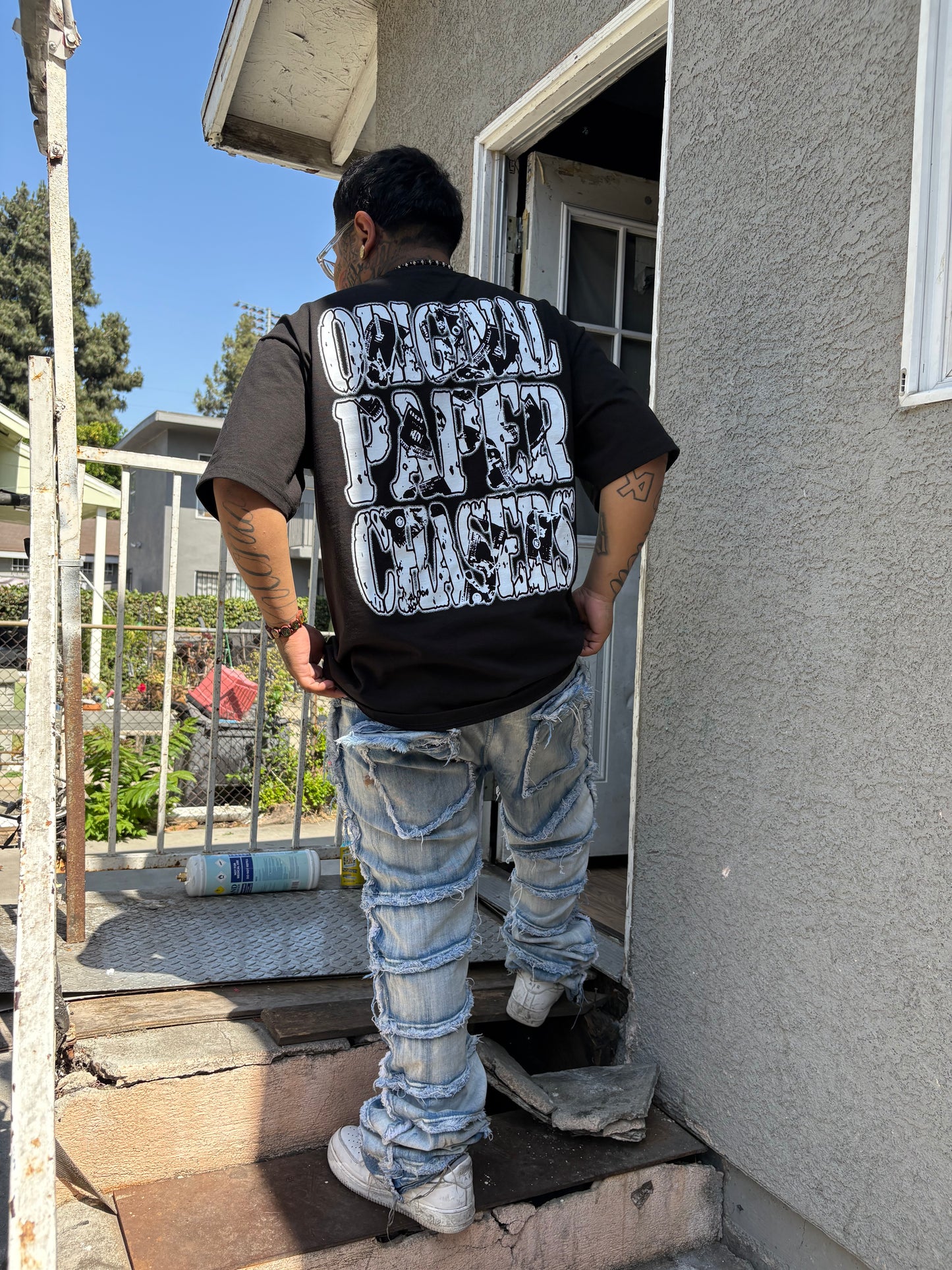 “ORIGINAL PAPER CHASERS” BLACK T-SHIRT