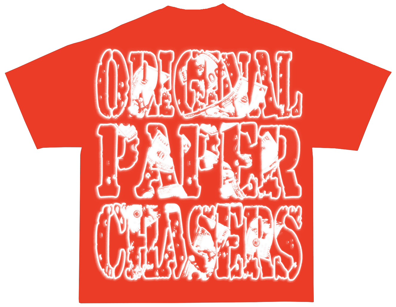 “ORIGINAL PAPER CHASERS” RED T-SHIRT