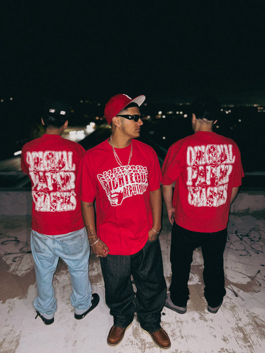“ORIGINAL PAPER CHASERS”  RED T-SHIRT