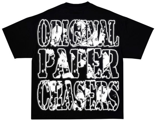 “ORIGINAL PAPER CHASERS” BLACK T-SHIRT