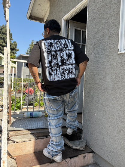 “ORIGINAL PAPER CHASERS” BLACK T-SHIRT