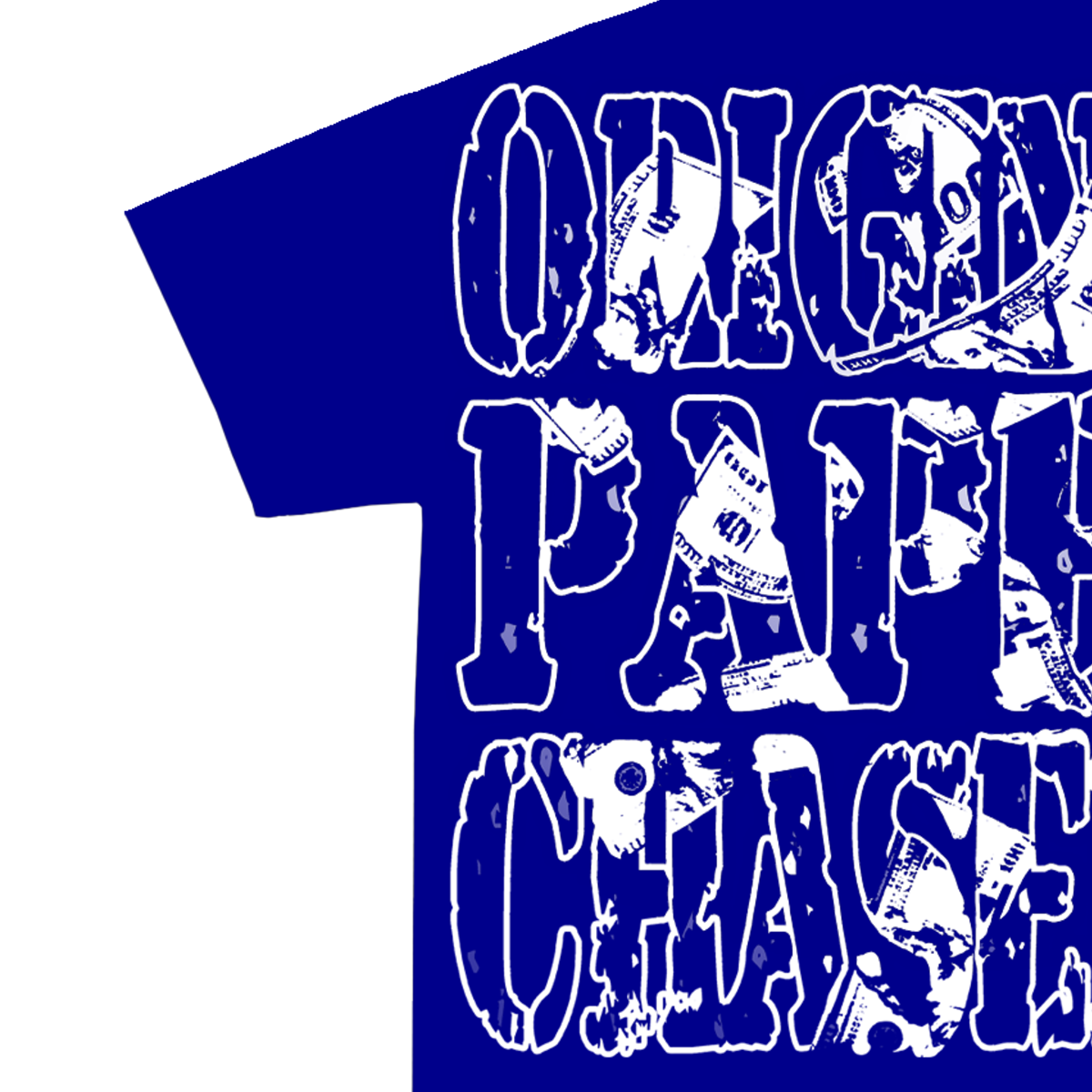 “ORIGINAL PAPER CHASERS” ROYAL T-SHIRT