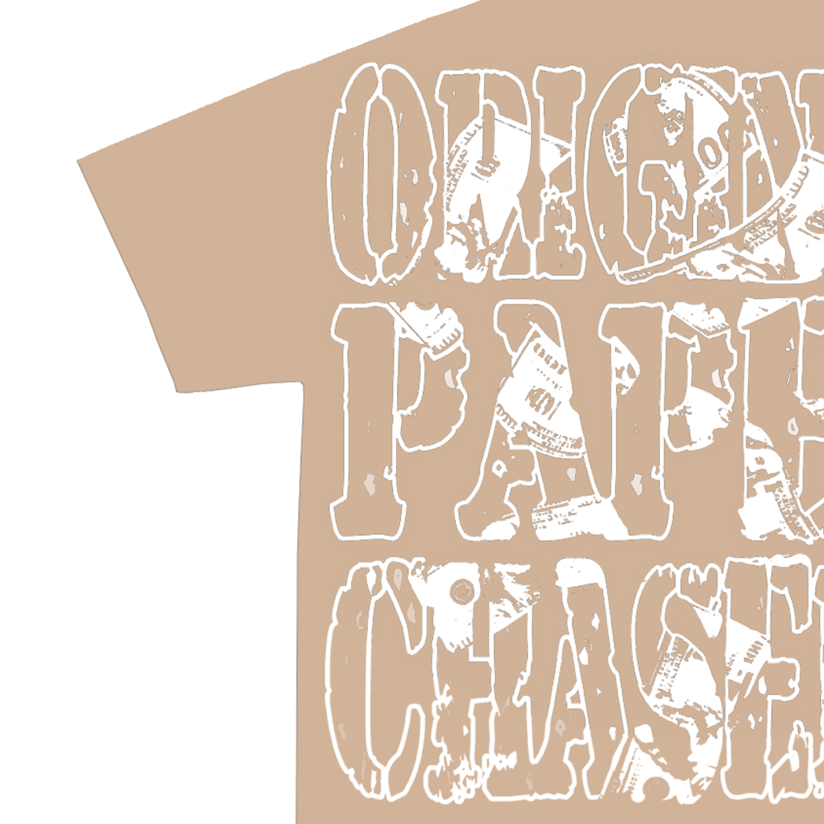 “ORIGINAL PAPER CHASERS” OATMEAL T-SHIRT
