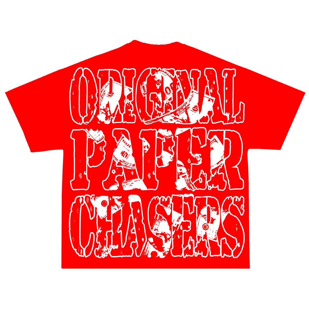 “ORIGINAL PAPER CHASERS”  RED T-SHIRT